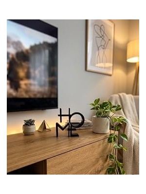 Nacario Home Yazılı 3D Baskı Dekoratif Heykel – Modern Ev Dekor Aksesuarı, Benzersiz Tasarım