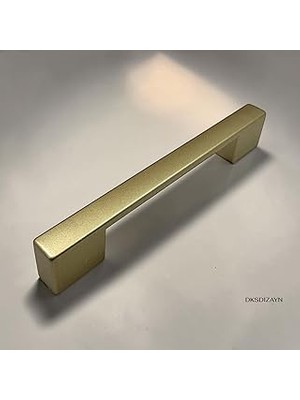 Nacario 5 Adet Nergis Mat Altın Dolap Kulpu – 4 Delikli Çift Ölçülü Metal Mobilya Kulpu (96–128/160–192/224–256 Mm) (96-128MM)