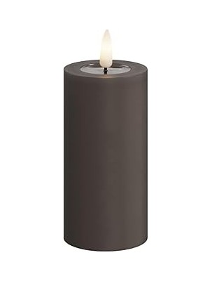 Nacario Deluxe Homeart Iç Mekan Alevsiz LED Mum - Mocha - Gerçek Alevli ™ Teknolojisi - Pille Çalışan Mum (5 x 10 Cm)