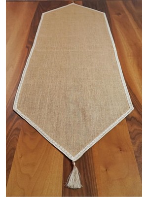 Nacario Viemso Dantel Kenarlı Jüt Runner 40X150