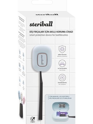 Nacario Steriball Diş Fırçaları Için Akıllı Koruma Cihazı Diş Fırçası Için - Mavi