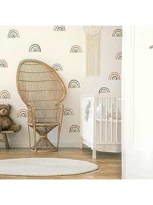 Nacario Roommates Retro Gökkuşağı Soy Yapıştır Duvar Çıkartmaları