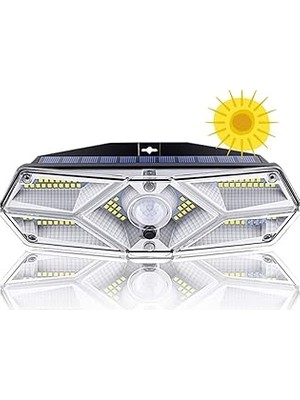 Nacario Greentech Güneş Enerjili Hareket Sensörlü, 6 Taraflı 104 LED AYDINLATMA/GT-SL13