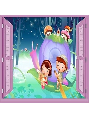 Nacario Çocuk Odası Bebek Odası Pencere Poster Duvar Kağıdı Kayıkçı