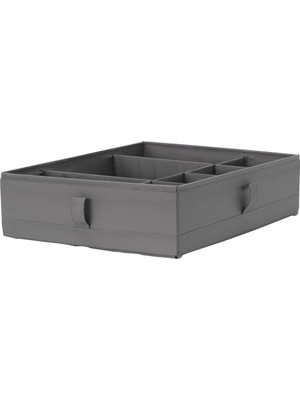 Nacario Ikea Çekmece Içi Bölmeli Kutu, Koyu Gri Renk 44X34X11 cm Takı-Kemer-Aksesuar Düzenleyici Organizer