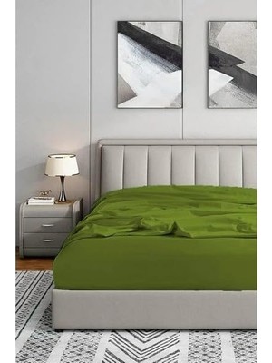 Nacario Soley 200X200 Lastikli Fitted Penye Çarşaf, Yeşil