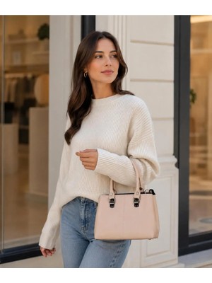 RoseBuy Bags Mila Krem Kadın El & Omuz Çantası