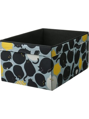 IKEA Skajare Siyah-Mavi 53X37X26 cm Kutu