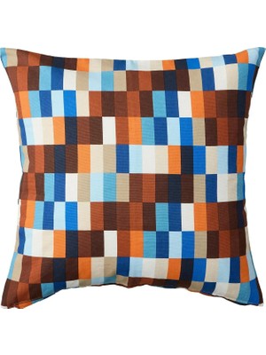 IKEA Lövnaturskog Kahverengi-Mavi 50X50 cm Kırlent Kılıfı