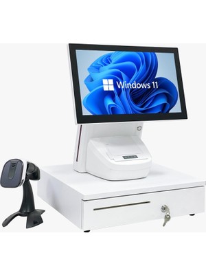 Iromx WP-1215W I5 12.gen 8gb 128GB 15.6" Wıfı/dahili Slip Yazıcılı Beyaz Endüstriyel Pos Pc