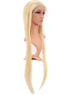 Hsc Bilişim Gerçek Front Lace Düz Platin Tül Peruk / 85/90CM