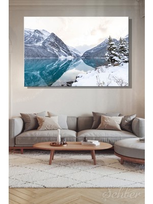 Şehber Yatay Kanvas Tablo Tekli Ev Kafe Ofis Kanada Banff Ulusal Parkı Lake Louise Louise Gölü 2758