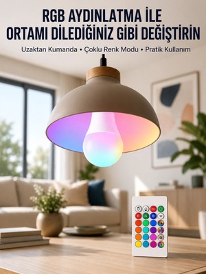 Marsilyan Ambiyans Aydınlatma Rgb LED Lamba Kumandalı Renk Değiştirebilen