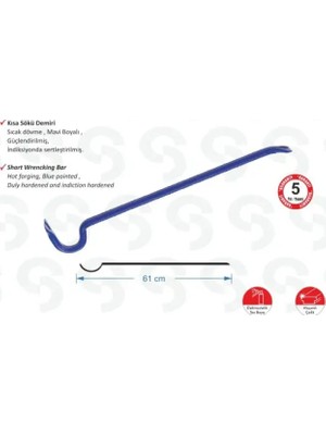 Colezium Sait Demirci Sk 6000 Kısa Sökü Demiri - 1200 Gr, 61CM
