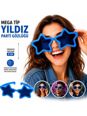 Shopwave Mega Tip Yıldız Parti Gözlüğü Renk (5047)