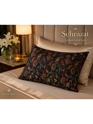 Icon Silk 'Sleep & Glow ' %100 Saf Ipek Yastık Kılıfı (Şehrazat)