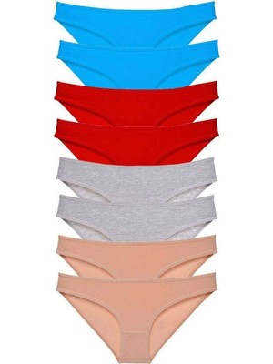 MiraLive 8 Adet Süper Eko Set Likralı Kadın Slip Külot 534