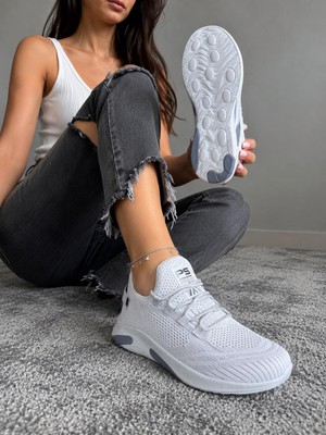 Pasomia Ünisex Nefes Alabilen Esnek Hafif Triko Sneaker Spor Ayakkabı