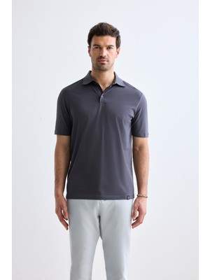 JustBoga Erkek Polo Yaka Muscle Fit Pamuklu Likralı Soft Touch Tişört