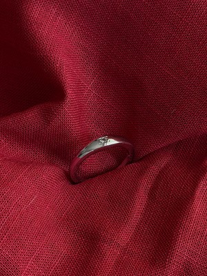 Triya Wear STUDIO-316L Çelik Kadın Minimalist Yıldız Detaylı Tek Taş Yüzük- Gold & Gümüş Renk Seçeneği Ayarlanabilir Çelik