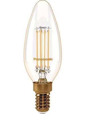 Panasonıc E14 Fil Lamba, Sarı Işık 4W 360LM 2000K Gold