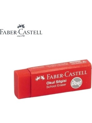 Faber-Castell Öğrenci Silgisi Büyük Kauçuk Dikdörtgen Kırmızı