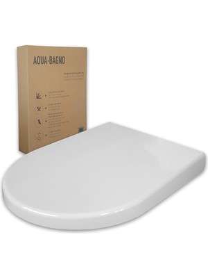 Aqua Bagno / Otomatik Kapanma Sistemli Klozet Kapağı, Antibakteriyel, Ab'de Üretilmiştir, Çıka
