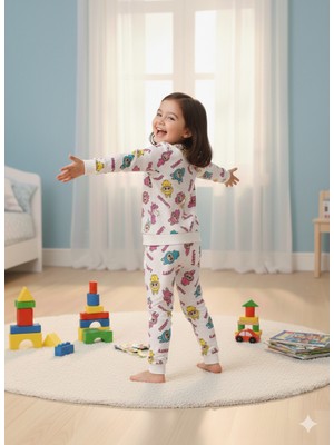 Cubbux Kız Çocuk Pijama Takımı Desenli Ekonomik (1 Beden Büyükalınız)