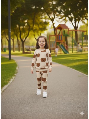 Cubbux Kız Çocuk Pijama Takımı Desenli Ekonomik (1 Beden Büyükalınız)