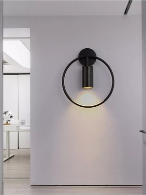 Modavize Spoti Modern Salon - Mutfak - Cafe Tasarım Siyah Renk Spot LED Aplik Siyah