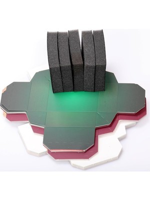 Taş Sandığı Yüzük ve Kolye Kutusu Yeşil & Bordo 20'li Demonte Paket Siyah Süngerli