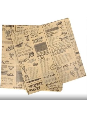 36X24 Ebadında, Ağırtılmamış Kraft Kağıt Üzerine Asorti (Gazate - Yemek Çizimleri - Menü