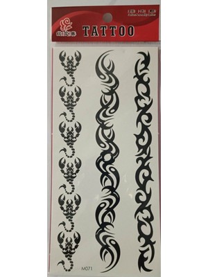 Geçici Dövme Şablonu 3lü - M071