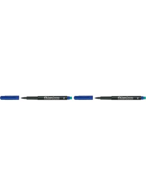 Faber-Castell Asetat Kalemi M Uç, Mavi, Kalıcı Yazım, Asetat Silgili, Cd, Cam ve Düz Yüzeyler