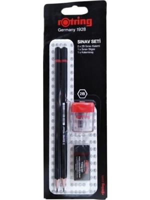 Rotring Sınav Seti, 2b Kurşun Kalem, Silgi ve Kalemtıraş