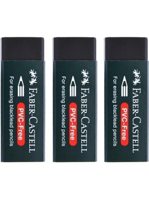 Faber Castell Kopya - Pvc Free No:20 Büyük Boy Siyah Silgi(3 Adet)