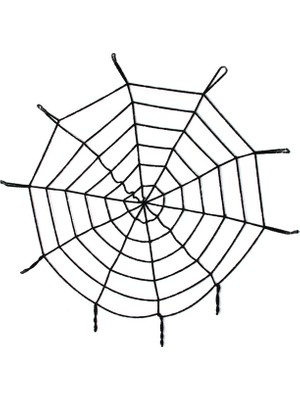 Mey İthalat Halloween Cadılar Bayramı Örümcek Ağ Dekor Siyah 1.5 Metre