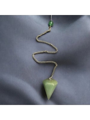 Aura Stone Aurastone Aventurin Doğal Taş Pandül - Sarkaç