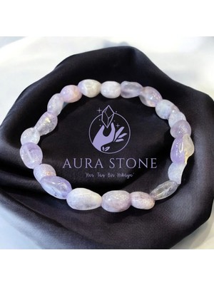 Aura Stone Aurastone Doğal Taş Açık Ametist Bileklik