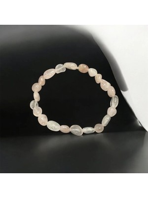 Aura Stone Aurastone Pembe Kuvars Doğal Taş Tımbıl Bileklik