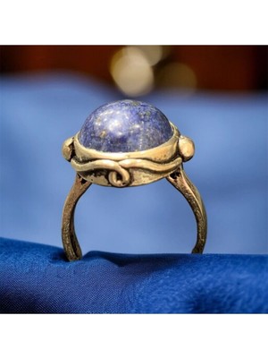 Aura Stone Aurastone Lapis Lazuli Doğal Taş Bronz Yüzük
