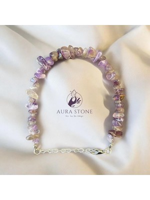 Aura Stone Aurastone Ametist Kırıktaş Bileklik