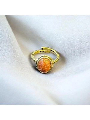 Aura Stone Aurastone Bronz Bakır Yıldıztaşı Doğal Taş Yüzük