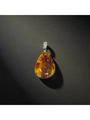 Aura Stone Aurastone Kehribar Doğal Kolye Ucu