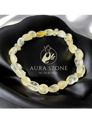 Aura Stone Aurastone Doğal Taş Sitrin Bileklik