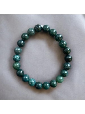 Aura Stone Aurastone Yosun Akik Doğal Taş 8 mm Bileklik