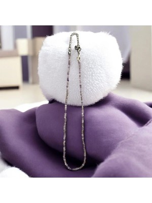 Aura Stone Aurastone Ametist Doğal Taş 2mm Kolye