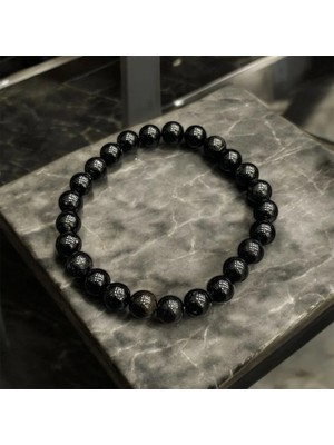 Aura Stone Aurastone Siyah Turmalin Doğal Taş 8mm Bileklik