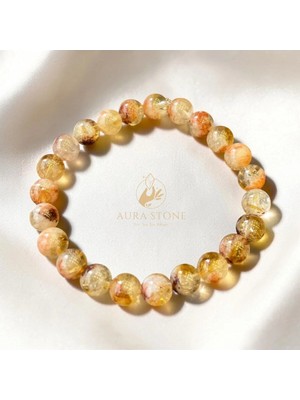 Aura Stone Aurastone Sitrin 8mm Doğaltaş Bileklik