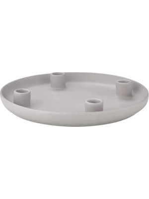 Blomus Vela Yuvarlak Mumluk L Gri Ø27 cm